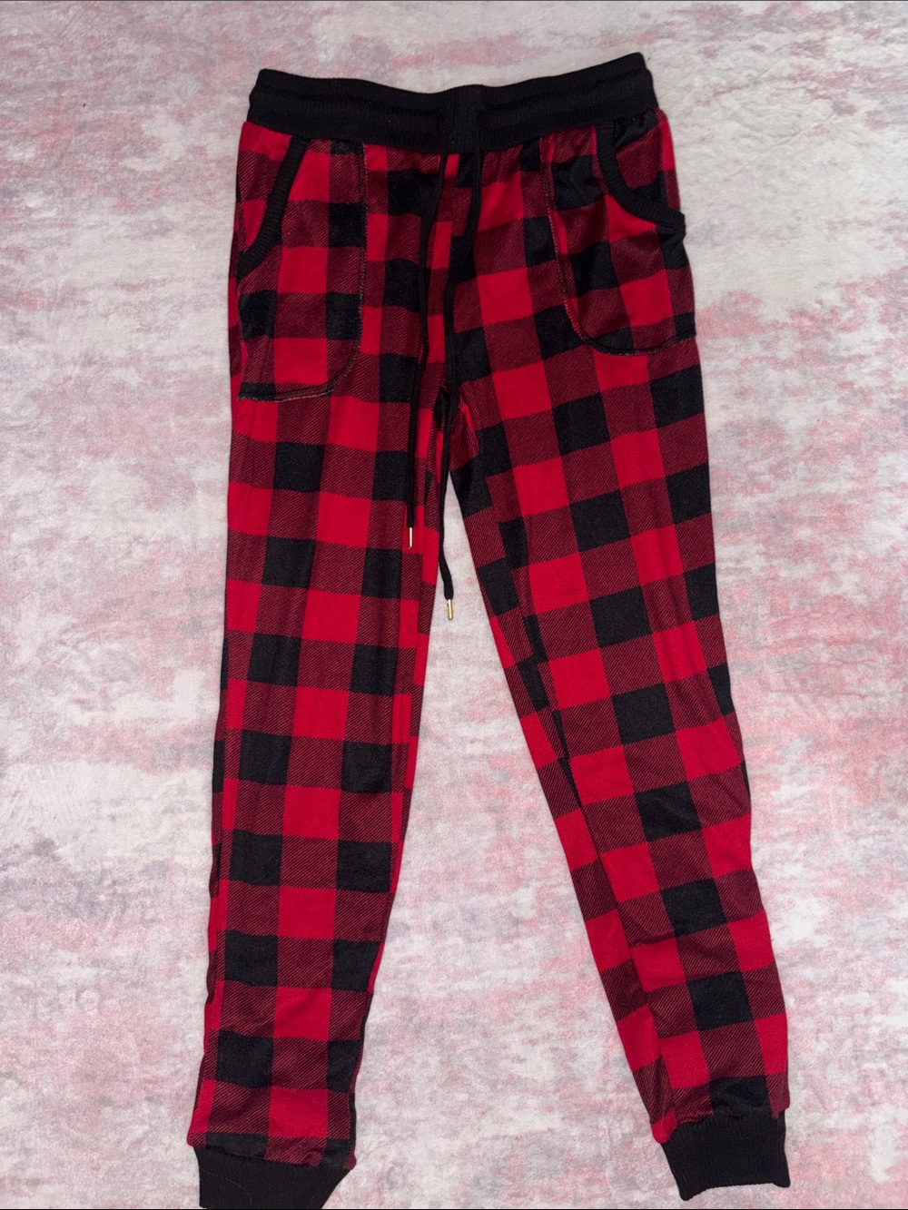 Red & Black Buffalo Plaid Jogger PJ Pants